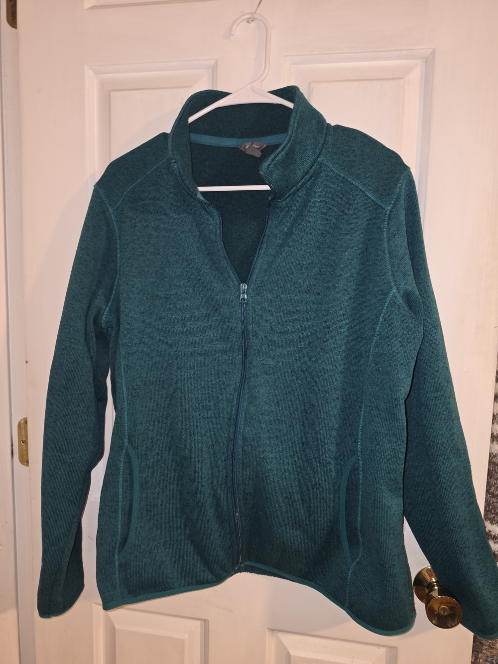 Eddie Bauer Teal Heather Full-Zip Utility Jacket